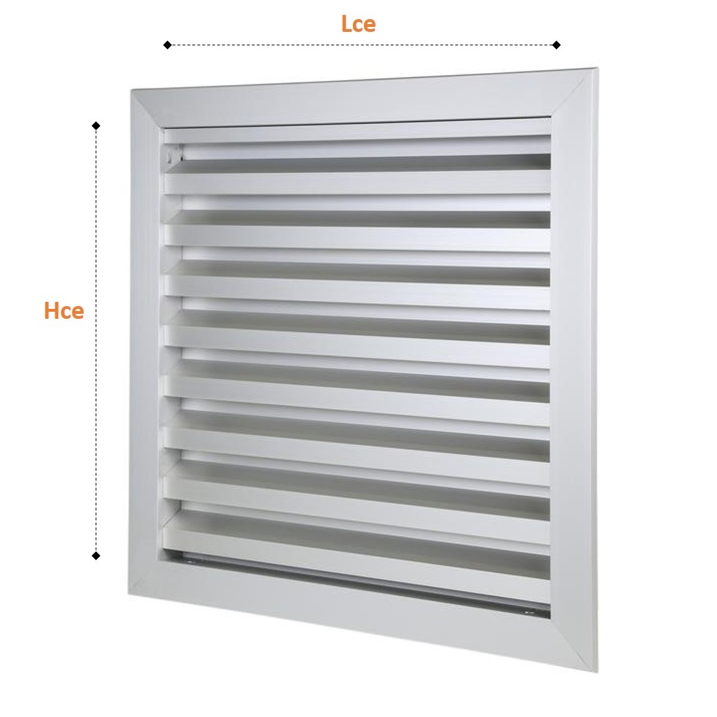 Grille de ventilation sur mesure avec cotes 2